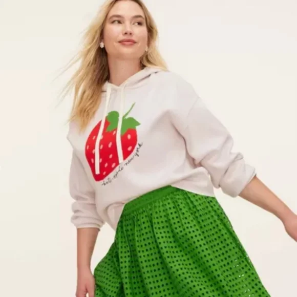 NWT Kate Spade Strawberry Hooded Sweatshirt Women's Hoodie Target Collab - Picture 4 of 7